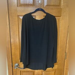Women’s black long sleeve knit tunic top Size Small